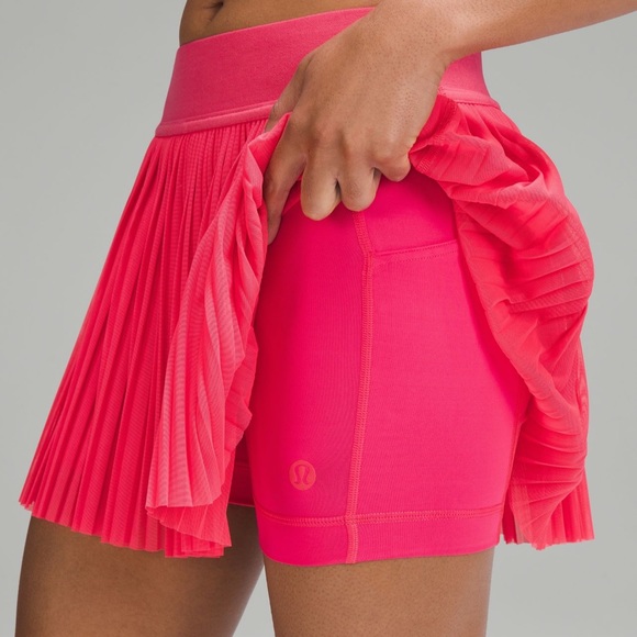 lululemon LIPGLOSS PINK mesh pleats MR mini tennis skirt - Picture 13 of 15